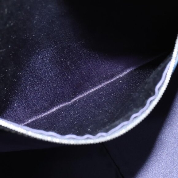 FENDI Zucchino Canvas Hand Bag Navy Silver Auth - Picture 10 of 16